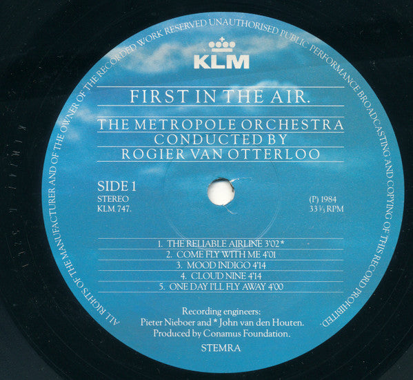 Metropole Orchestra Conducted By Rogier Van Otterloo : First In The Air (LP, Album, Gat)