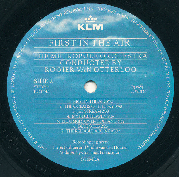 Metropole Orchestra Conducted By Rogier Van Otterloo : First In The Air (LP, Album, Gat)