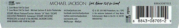 Michael Jackson : Love Never Felt So Good (CD, Single)