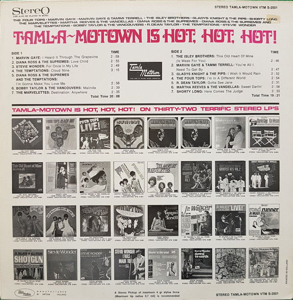 Various : Tamla Motown Is Hot, Hot, Hot! (LP, Comp)