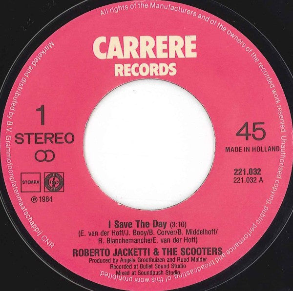 Roberto Jacketti & The Scooters : I Save The Day (7", Single)
