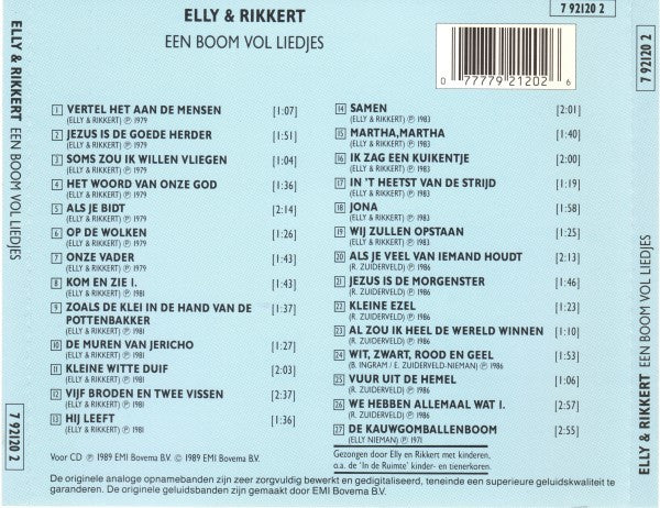 Elly & Rikkert : Een Boom Vol Liedjes (CD, Comp)
