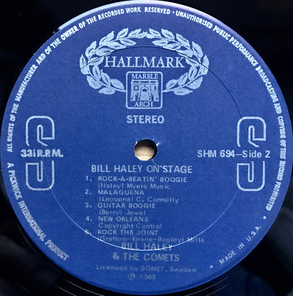 Bill Haley And His Comets : Bill Haley On Stage (LP, Album)