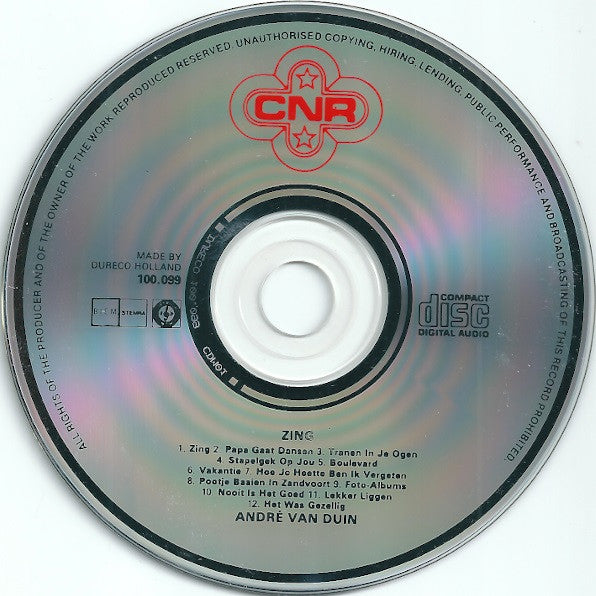 André van Duin : Zing (CD, Album)