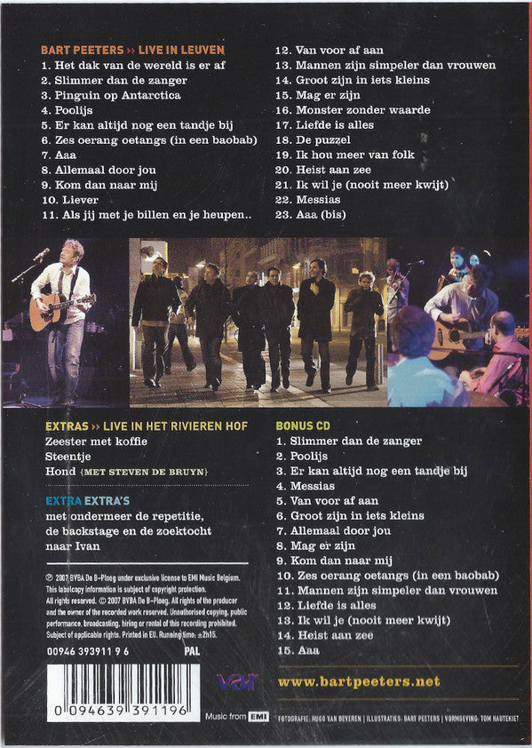 Bart Peeters : Slimmer Dan De Zanger Toer - Live In Leuven (DVD-V, PAL + CD, Bon)