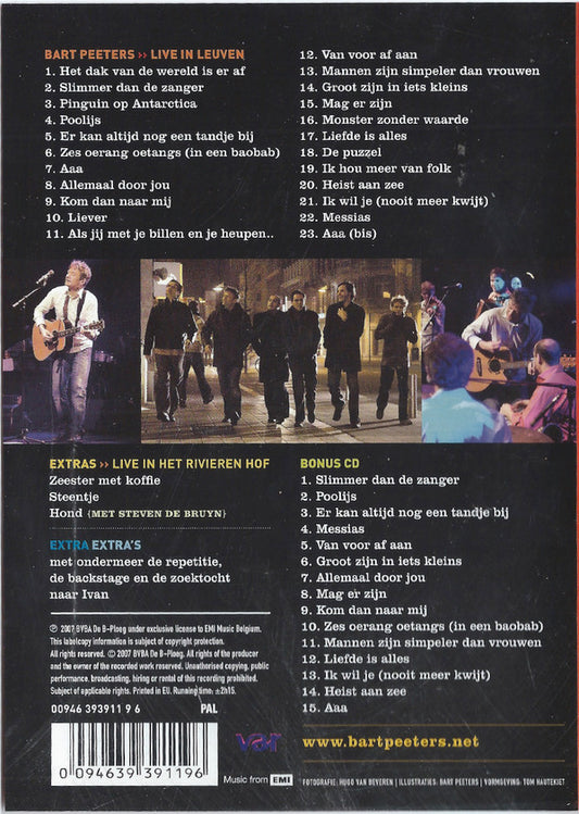 Bart Peeters : Slimmer Dan De Zanger Toer - Live In Leuven (DVD-V, PAL + CD, Bon)