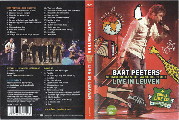 Bart Peeters : Slimmer Dan De Zanger Toer - Live In Leuven (DVD-V, PAL + CD, Bon)