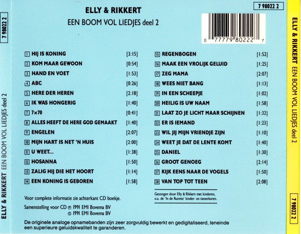 Elly & Rikkert : Een Boom Vol Liedjes Deel 2 (CD, Comp)
