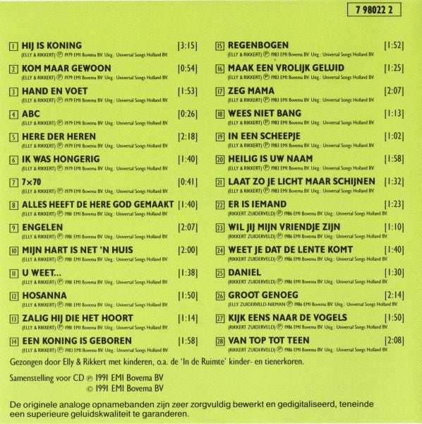 Elly & Rikkert : Een Boom Vol Liedjes Deel 2 (CD, Comp)