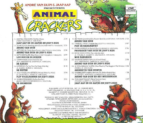 André van Duin & Jaap Aap : Presenteren Animal Crackers (CD, Album)