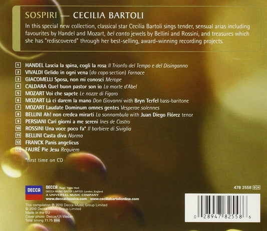 Cecilia Bartoli : Sospiri (CD, Album, Comp)