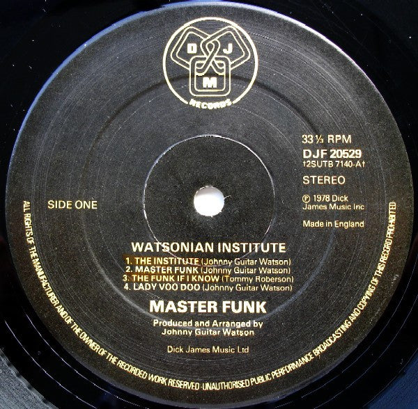 Watsonian Institute : Master Funk (LP, Album)
