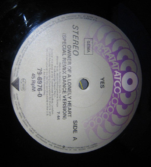 Yes : Owner Of A Lonely Heart (12")