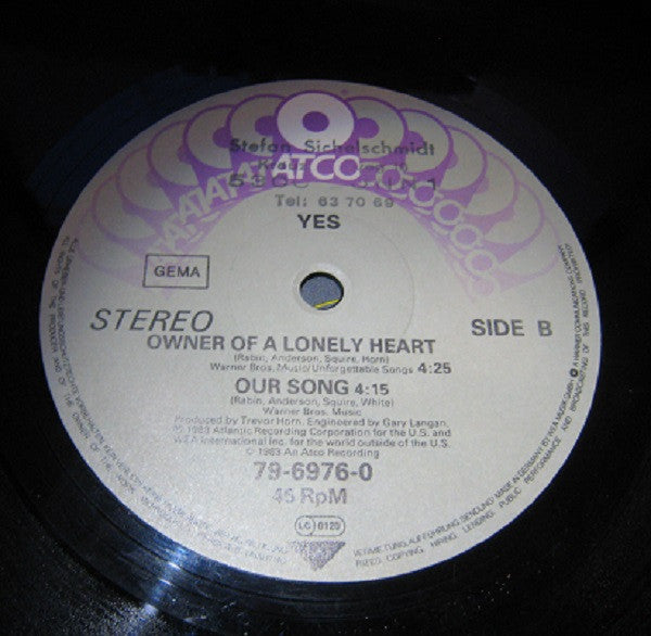 Yes : Owner Of A Lonely Heart (12")