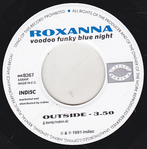 Roxanna : Voodoo Funky Blue Night (7", Single)