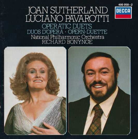 Luciano Pavarotti, Joan Sutherland, Richard Bonynge, National Philharmonic Orchestra : Sutherland Pavarotti Operatic Duets (CD, Album)