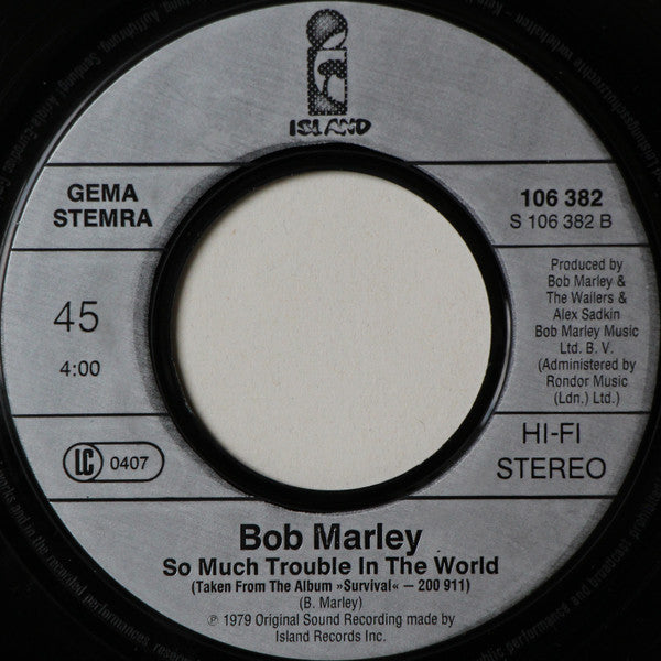 Bob Marley & The Wailers : One Love/People Get Ready (7", Single)