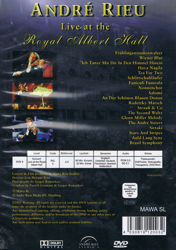 André Rieu : Live (3xDVD-V, PAL + Box, Comp)