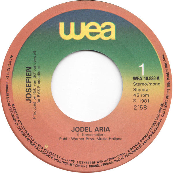 Josefien : Jodel Aria (7")