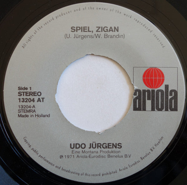 Udo Jürgens : Spiel, Zigan (7", Single)