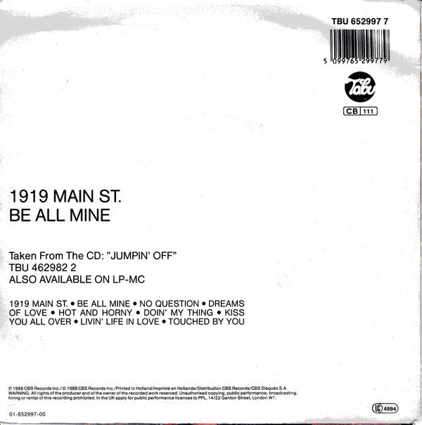 Mark Anthony : 1919 Main St. (7", Single)