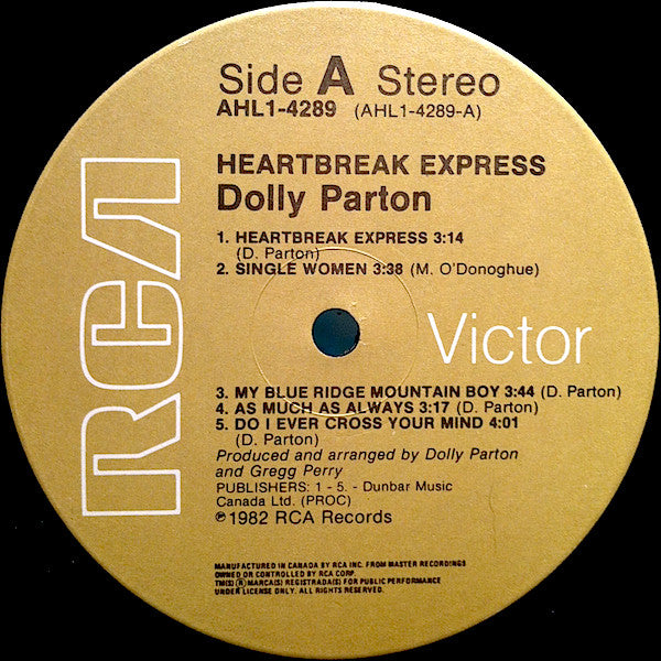Dolly Parton : Heartbreak Express (LP, Album)
