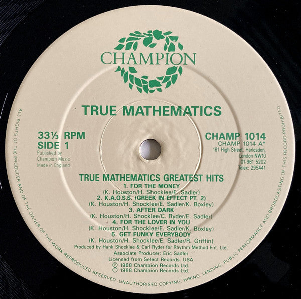 True Mathematics : Greatest Hits (LP, Album)