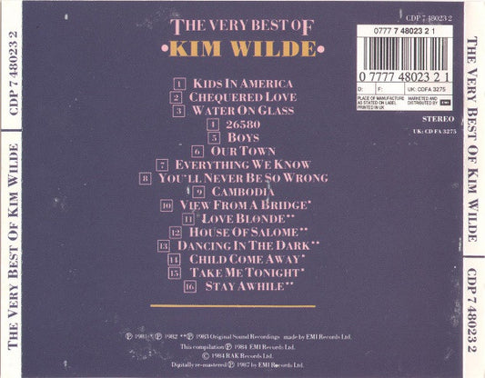Kim Wilde : The Very Best Of Kim Wilde (CD, Comp, RM)