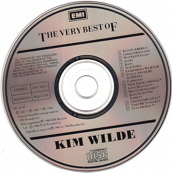 Kim Wilde : The Very Best Of Kim Wilde (CD, Comp, RM)