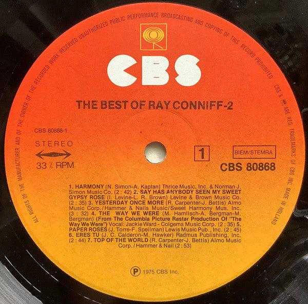 Ray Conniff : The Best Of Ray Conniff - 2 (LP, Comp)