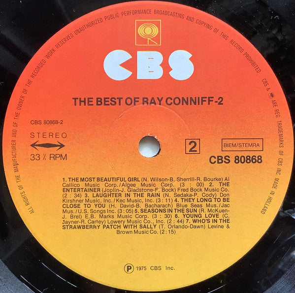 Ray Conniff : The Best Of Ray Conniff - 2 (LP, Comp)