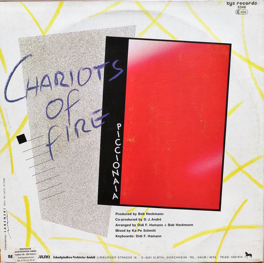 Piccionaia : Chariots Of Fire (12")