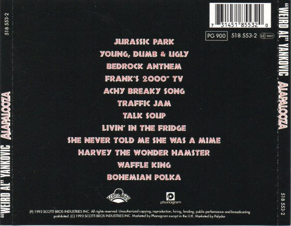 "Weird Al" Yankovic : Alapalooza (CD, Album)