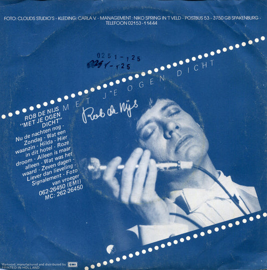 Rob de Nijs : Zonder Jou (Dream Away) (7", Single)
