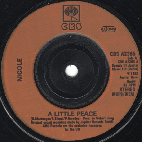 Nicole (2) : A Little Peace (7", Single, Inj)