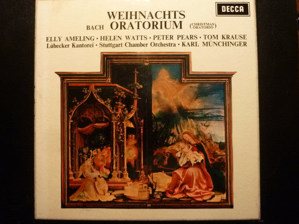 Johann Sebastian Bach - Elly Ameling • Helen Watts • Peter Pears • Tom Krause • Lübecker Kantorei • Stuttgarter Kammerorchester • Karl Münchinger : Weihnachts Oratorium (Christmas Oratorio) (3xLP + Box)