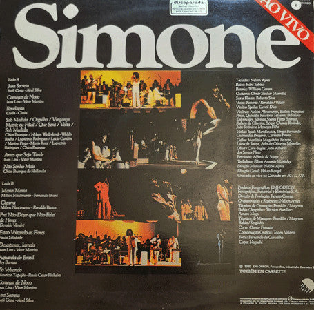 Simone (3) : Ao Vivo (LP, Album)