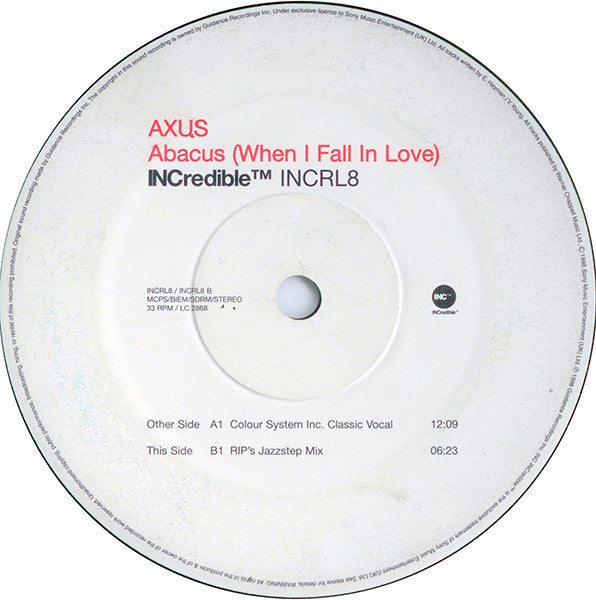 A:xus / Abacus : When I Fall In Love (12")