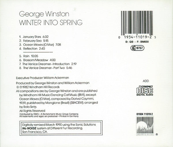 George Winston : Winter Into Spring (CD, Album, RE)