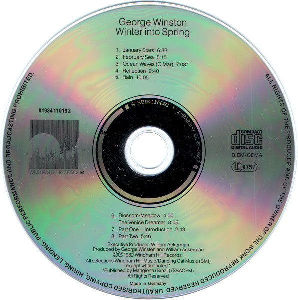 George Winston : Winter Into Spring (CD, Album, RE)