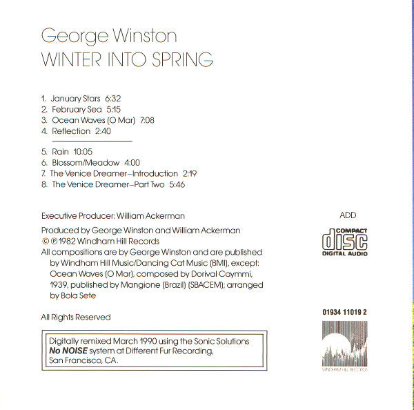George Winston : Winter Into Spring (CD, Album, RE)