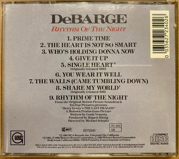 DeBarge : Rhythm Of The Night (CD, Album)