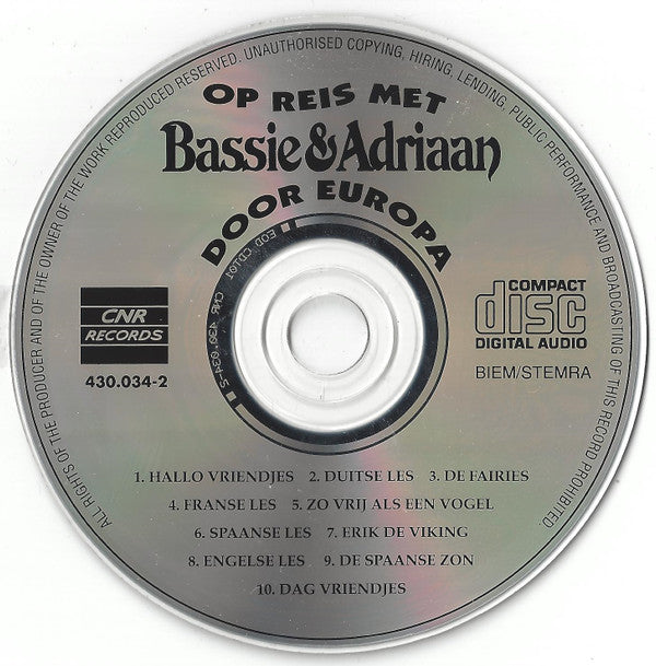Bassie & Adriaan : Op Reis Met Bassie & Adriaan Door Europa (CD, Album)