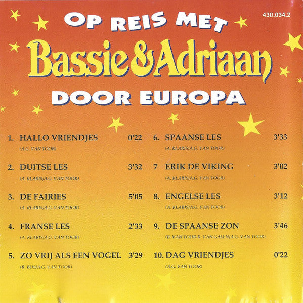 Bassie & Adriaan : Op Reis Met Bassie & Adriaan Door Europa (CD, Album)