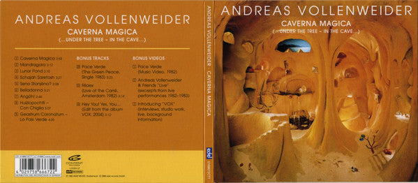 Andreas Vollenweider : "Caverna Magica" (...Under The Tree - In The Cave...) (CD, Album, RE, Dig)