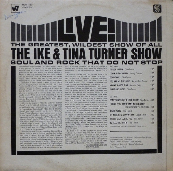 Ike & Tina Turner Revue : Vol.1 Recorded Live! (LP)