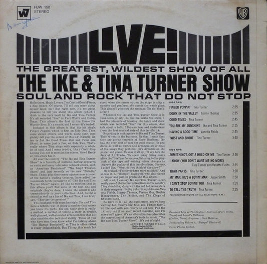Ike & Tina Turner Revue : Vol.1 Recorded Live! (LP)
