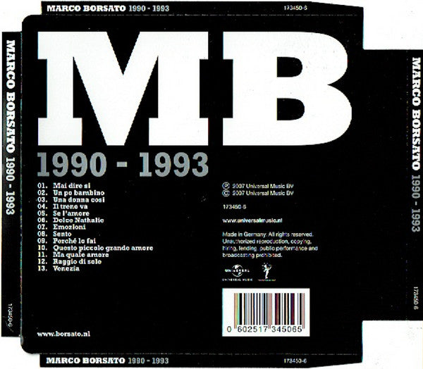 Marco Borsato : 1990 - 1993 (CD, Comp)