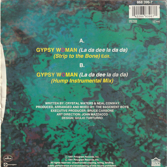 Crystal Waters : Gypsy Woman (La Da Dee La Da Da) (7", Single)