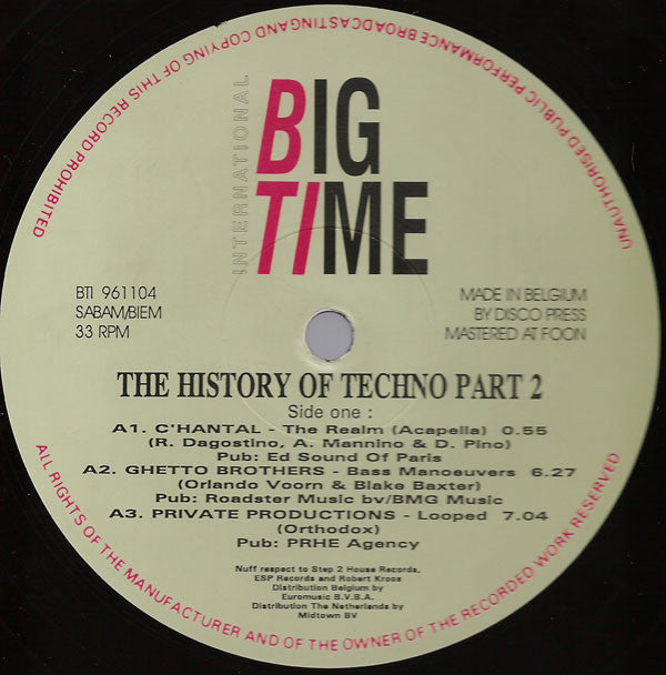 Various : The History Of Techno Part 2 (2xLP, Comp)